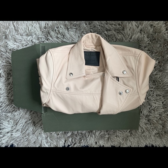 AllSaints Leather Jacket size 2 US - Picture 1 of 4